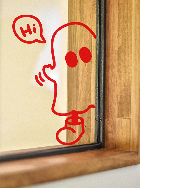 momostore eightball hi万圣节小鬼趣味门贴卡通动漫简约现代贴纸