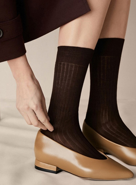 尖头皮鞋复古奶奶鞋舒适25秋新款浅口平底包头单鞋女一脚蹬黑色