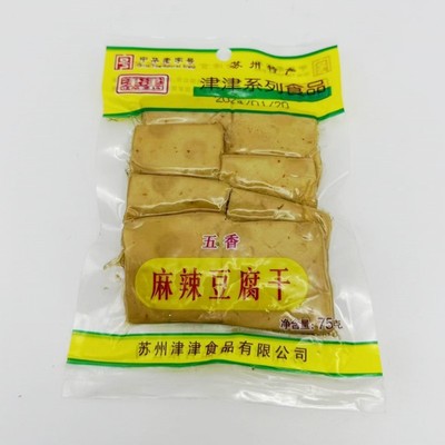 津津五香麻辣豆腐干75克袋包装