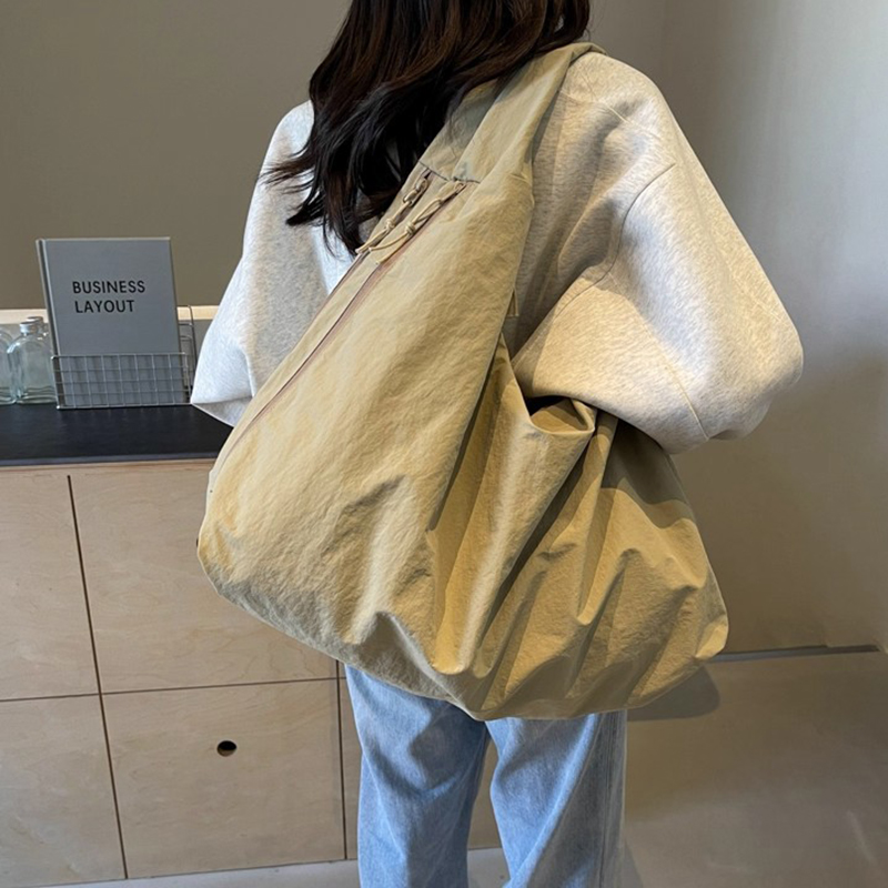 帆布包女2025新款手提袋大容量休闲纯色托特包腋下包通勤单肩包