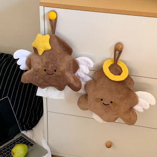 纸巾盒壁挂式创意可爱便便抽纸盒家用客厅纸抽盒餐巾纸收纳盒挂袋