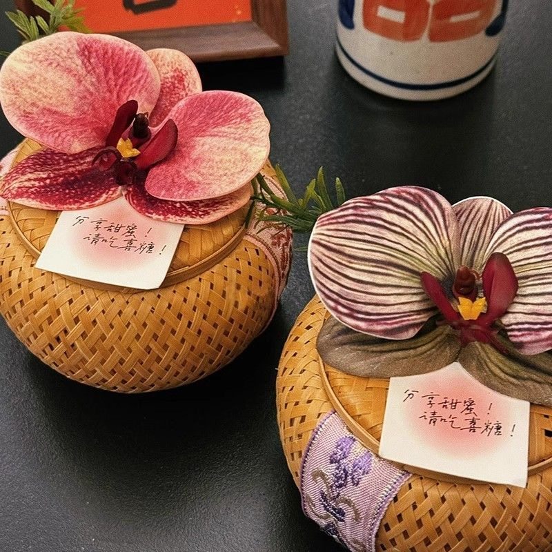 新中式蝴蝶兰礼盒结婚喜糖盒2025新款婚礼伴手礼订婚竹篮礼品盒,节庆用品/礼品,糖盒/糖盒配件,淘宝优惠券,粉丝福利购,淘宝优惠卷
