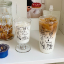 家用饮料果汁杯 涂鸦杯子玻璃杯女高颜值水杯高绷硅咖啡杯2025新款