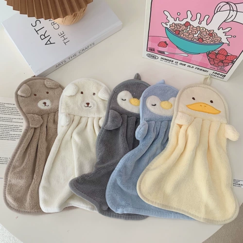 Милое сливочное мультяшное полотенце для домашнего использования, влажные салфетки для лица, хорошо впитывает воду