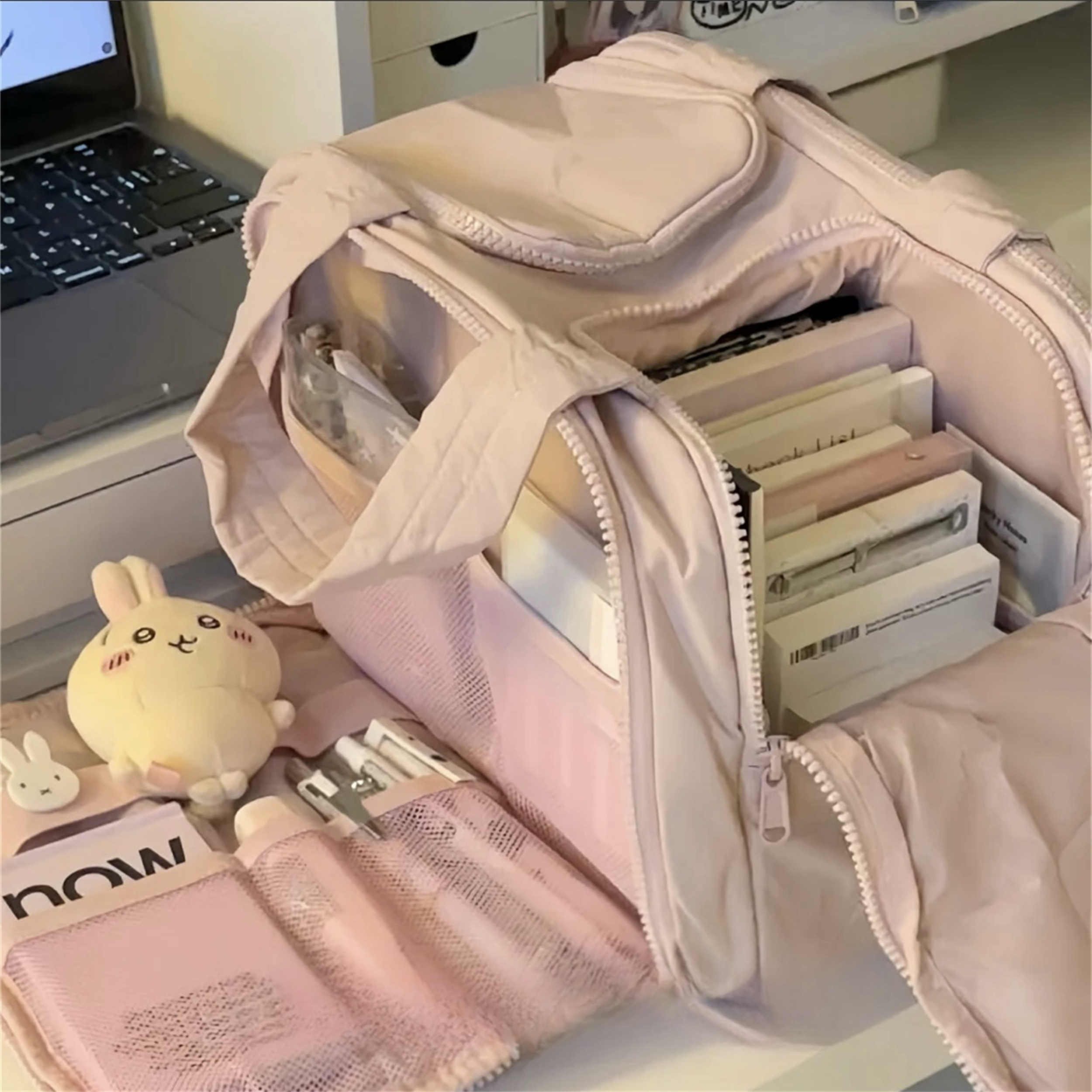 人生包包！大容量分区文具收纳包女多层拉链便携式学生手账本包