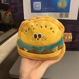 可爱汉堡包化妆包女便携拍立得收纳包旅行手提收纳袋随身小杂物包