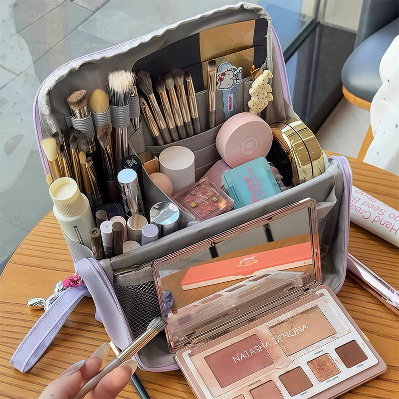 简约立式化妆包大容量女2025新款收纳包学生便携手提旅行洗漱包,收纳整理,化妆包,淘宝优惠券,粉丝福利购,淘宝优惠卷