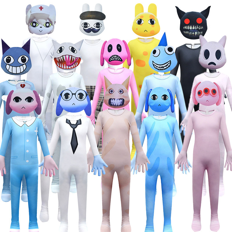 万圣节动物医院HeadNurseStalkerGhost儿童表演服cosplay连体衣