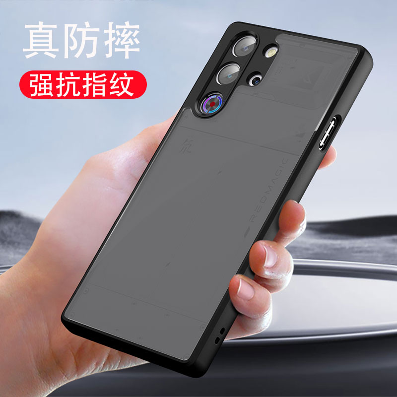 红魔10pro手机壳带透明磨砂全包图片