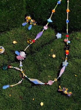 原创童趣串珠 哈尔的移动城堡系列创意多戴款串珠项链