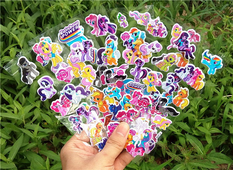 女孩贴纸小马卡通儿童粉小猪