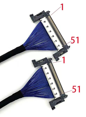 4K8K信号线JAE FI-RE51液晶屏V-BY-one高清屏线51P极细同轴线41p