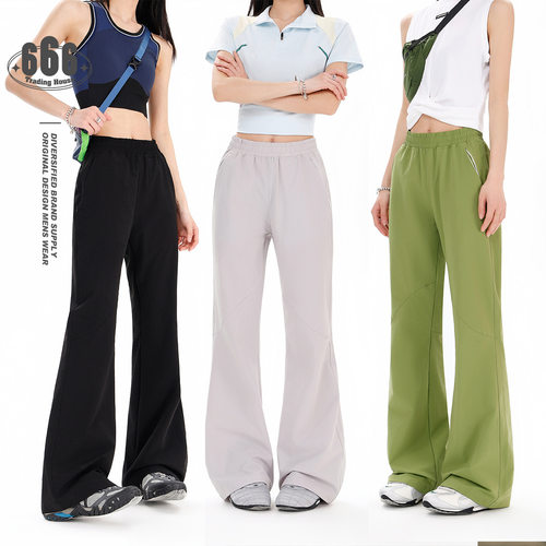 ZETOMITY春夏新款显高显瘦微喇长裤子运动裤瑜伽裤喇叭裤女K3095