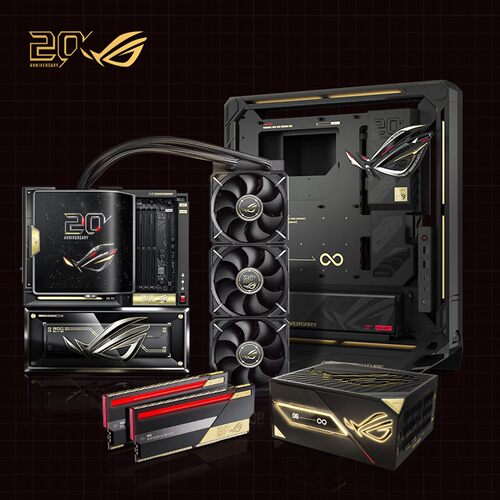 ROG 20周年限量套装 ROG20周年主板机箱电源散热内存五件套