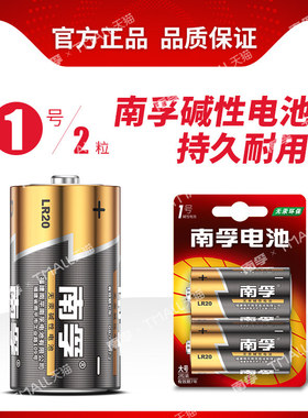 南孚电池1号 LR20电池碱性大电池 1号电池r20 燃气灶热水器用电池