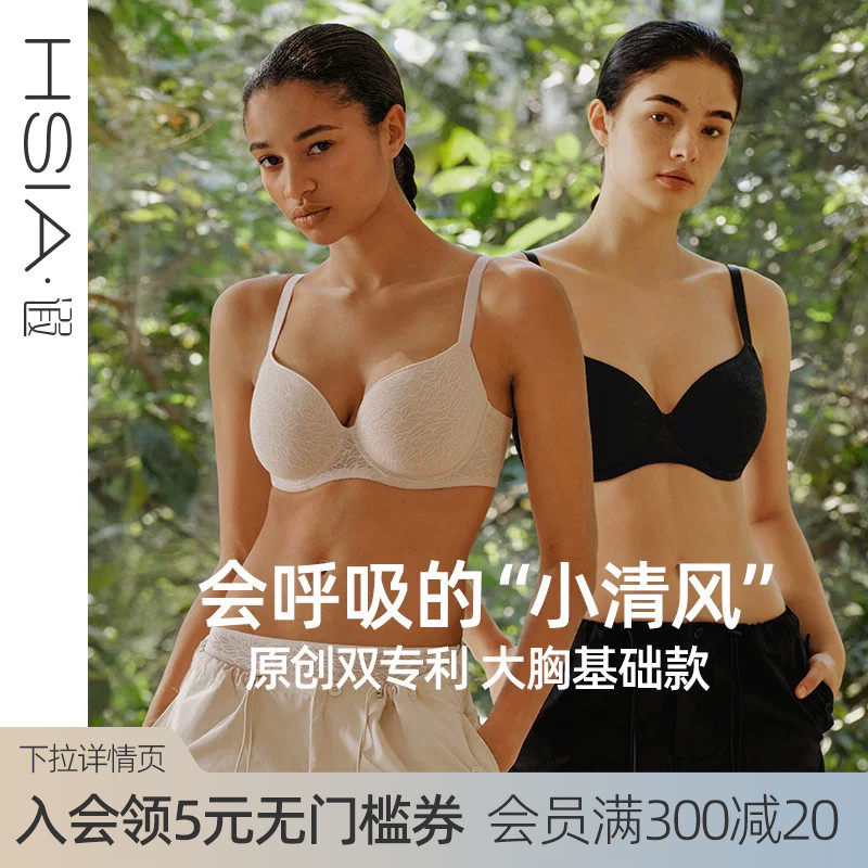 【小清风】遐内衣女薄款全罩杯防下垂微聚拢胸罩无痕大胸显小文胸
