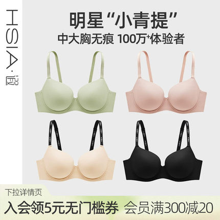 【小青提】遐无痕肤色内衣女薄全罩杯微聚拢防下垂大胸显小文胸罩