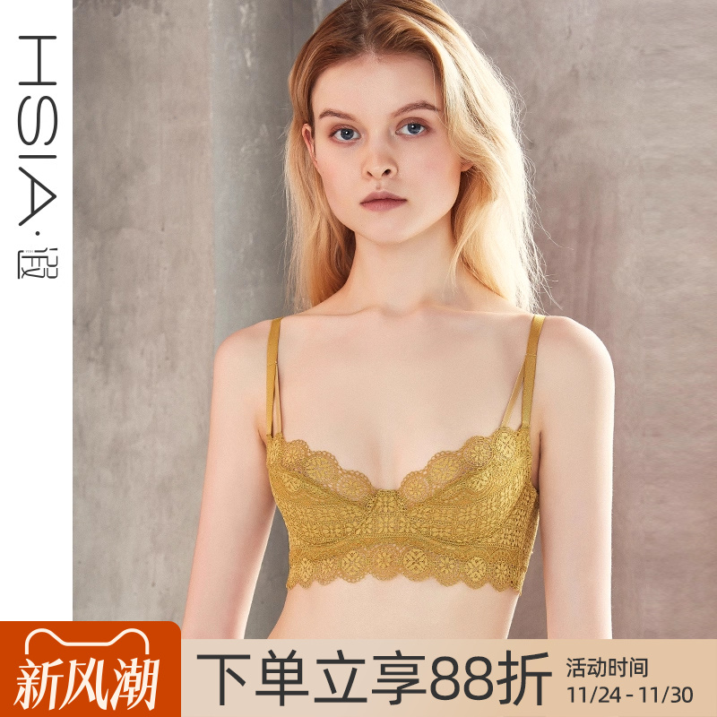 夏季性感绑带无海绵蕾丝超薄内衣