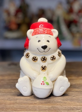 持续出口订单陶瓷发光小熊摆件