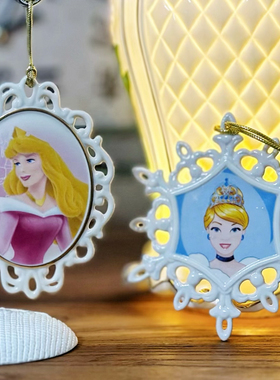 持续瓷生陶瓷镂空贝儿公主美人鱼爱丽儿仙蒂公主挂饰挂件
