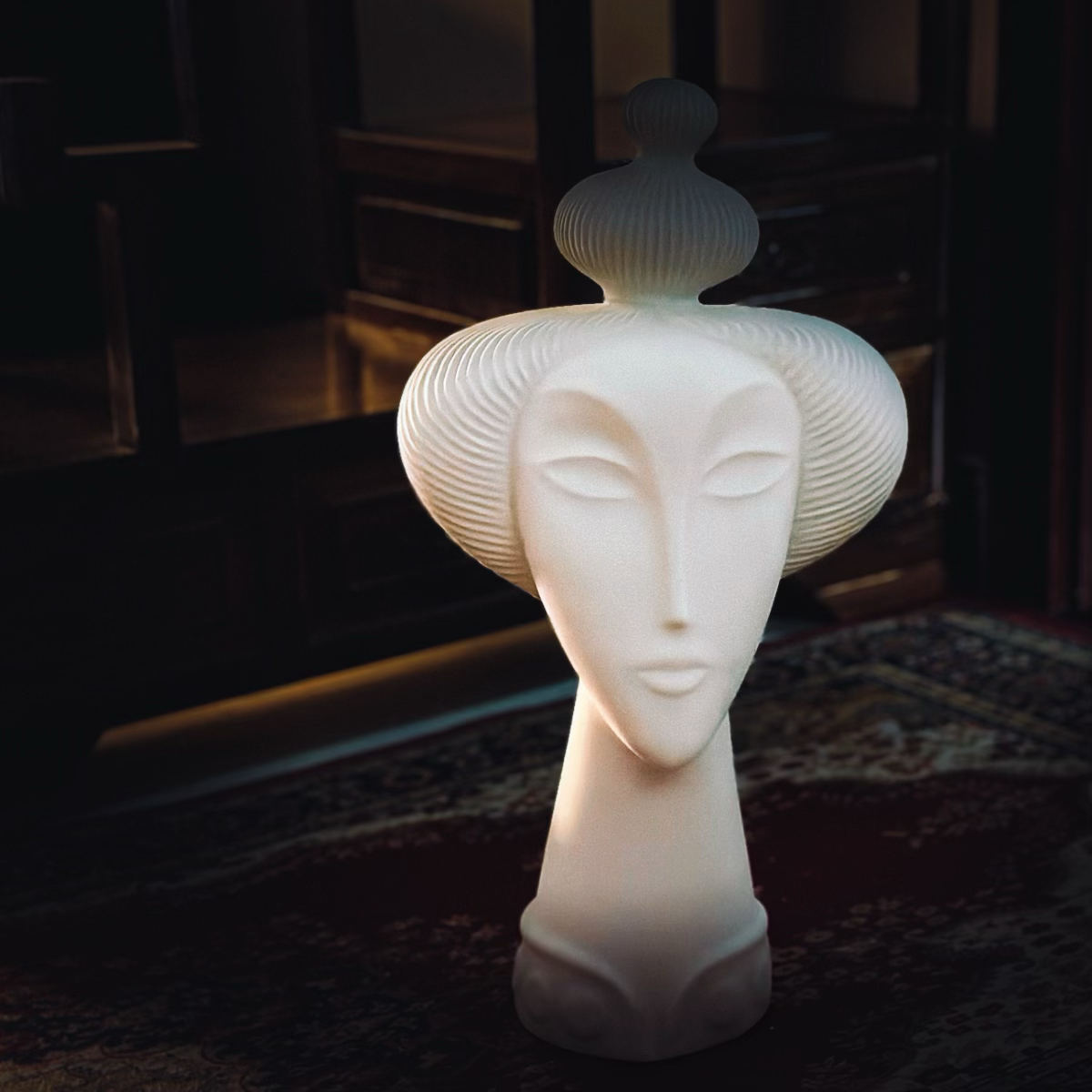 持续瓷生美国JA艺伎陶瓷雕塑乔迁装饰家居工艺品摆件艺术创意白色