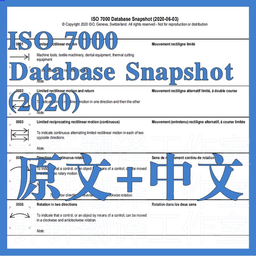 ISO 07000 Database Snapshot (2020) 原文中文 标准 翻译中英文