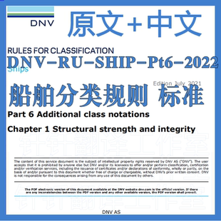 DNV RU SHIP Pt6-2022 船舶分类规则 原文 中文 标准 资料 下载