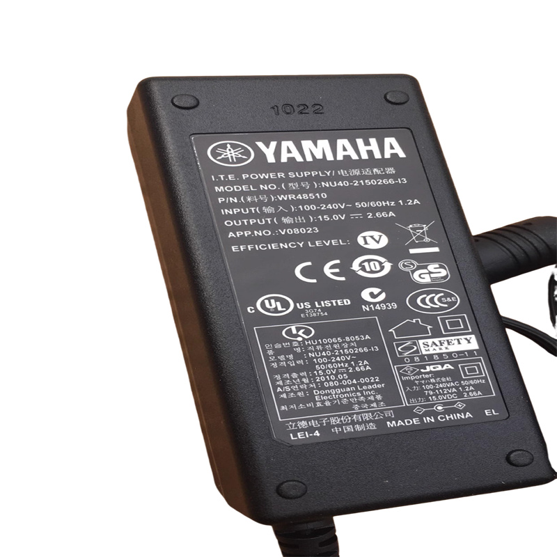 原装YAMAHA雅马哈电吉他音箱电源线插头适配器15Ｖ2.66A充电器