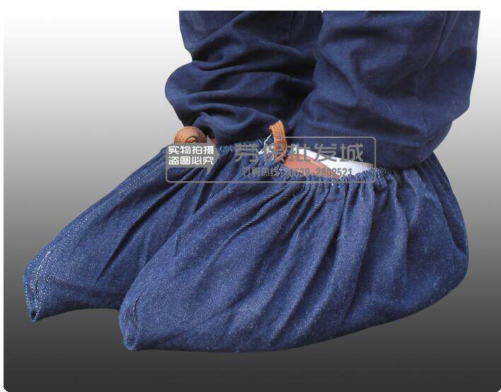 10副价格牛仔布鞋套可家庭用防尘