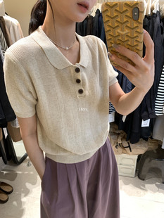 女韩版 2025年秋季 POLO衫 新品 百搭上衣 简约日常通勤调性感针织短袖