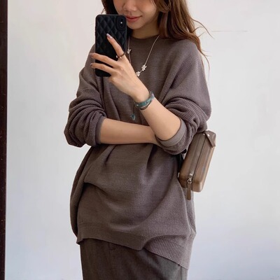 Cha 官方 | DEVOA 25春夏 肌理针织舒适休闲圆领上衣