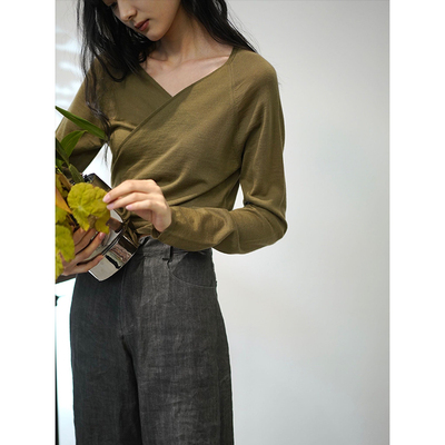 CortanaINSIDE羊绒围裹式上衣