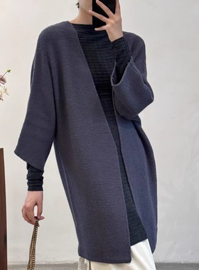 Cha 官方 | Cortana Ted 意大利手工紫色羊驼毛针织外套