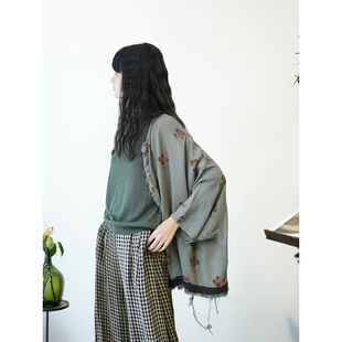 官方 手工褶皱感短开衫 Kloshar KIMONO 多色选 ANALOGIC Cha