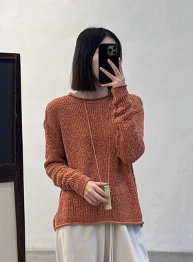 Cha 官方 | Daniel Andresen digitalis 橘红色亚麻套头衫