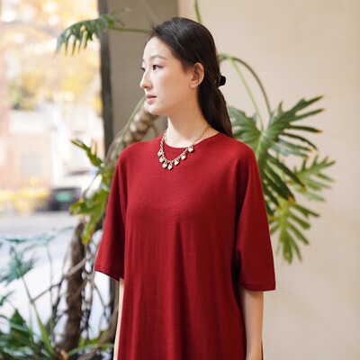 Cha 官方 | FRENCKENBERGER 26早春BAG DRESS羊绒圆领针织连衣裙