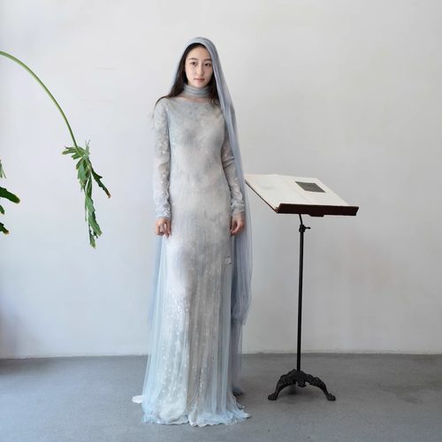 Cha 官方 | Cortana 婚纱礼服系列金合欢花连衣裙薄纱组合