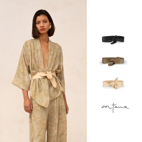 Cha  | Cortana 24早秋 JIN 小羊皮系结宽边腰带 多色选