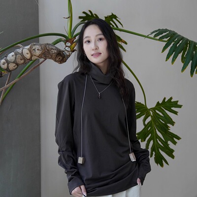 Cha 官方 | DEVOA 25秋冬 Jersey高领修身长袖tee上衣