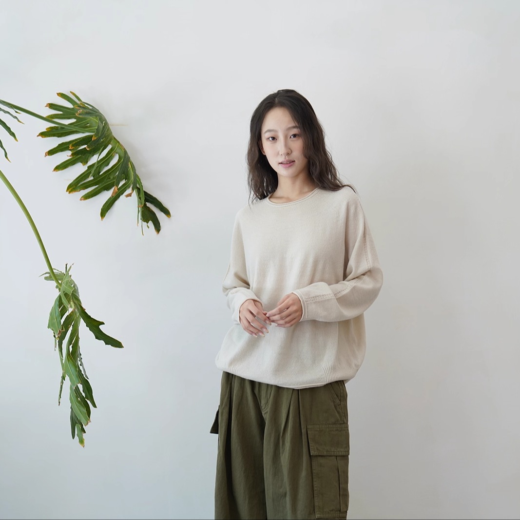 Cha 官方 | pas de calais 25秋冬 透气羊毛圆领套头衫 多色选