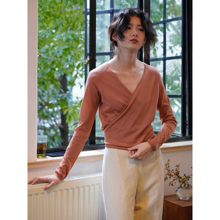 Cha 官方 | Cortana INSIDE CACHE 羊绒围裹上衣 两色选