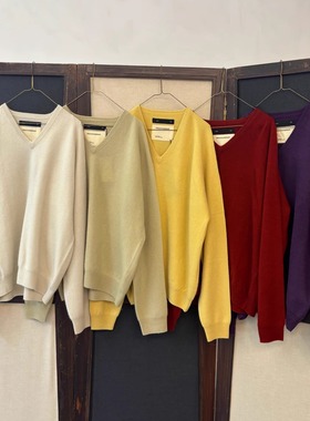 Cha官方 | FRENCKENBERGER 26早春 BF V-NECK SWEATER羊绒V领毛衣