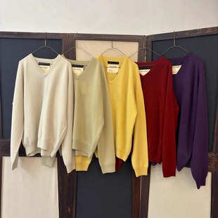 FRENCKENBERGER NECK 26早春 SWEATER羊绒V领毛衣 Cha官方