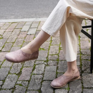 Cha 官方｜Tagliovivo 26春夏 ESPADRILLAS 手工染色马皮软跟鞋