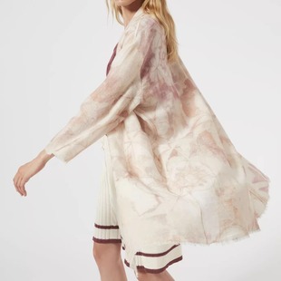 Andrea Cha CALEIDO 24秋冬 粉色羊绒亚麻外套 官方