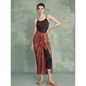 官方 Cortana AIRI Cha 天然柞蚕丝细肩带针织连体裤