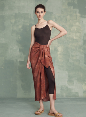 Cha 官方 | Cortana AIRI 天然柞蚕丝细肩带针织连体裤