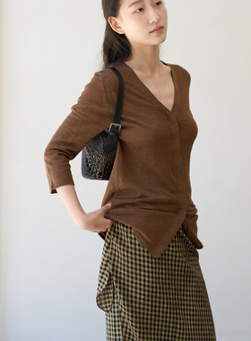 Cha 官方 | Cortana 25春夏 ALON V领长袖针织开衫