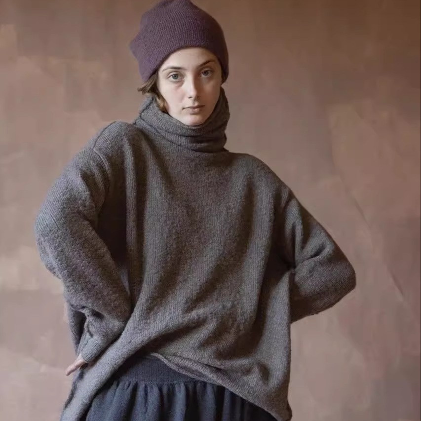 Cha官方 | Daniel Andresen 25秋冬 TARDIVA牦牛绒连堆领针织上衣