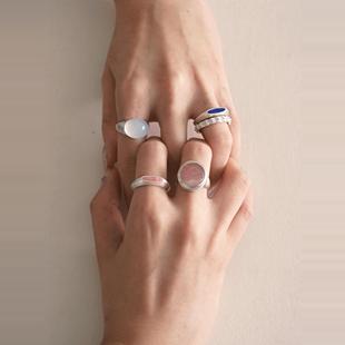 官方 宝石戒指 Soft 软山 拉丝工艺 Mountains Cha